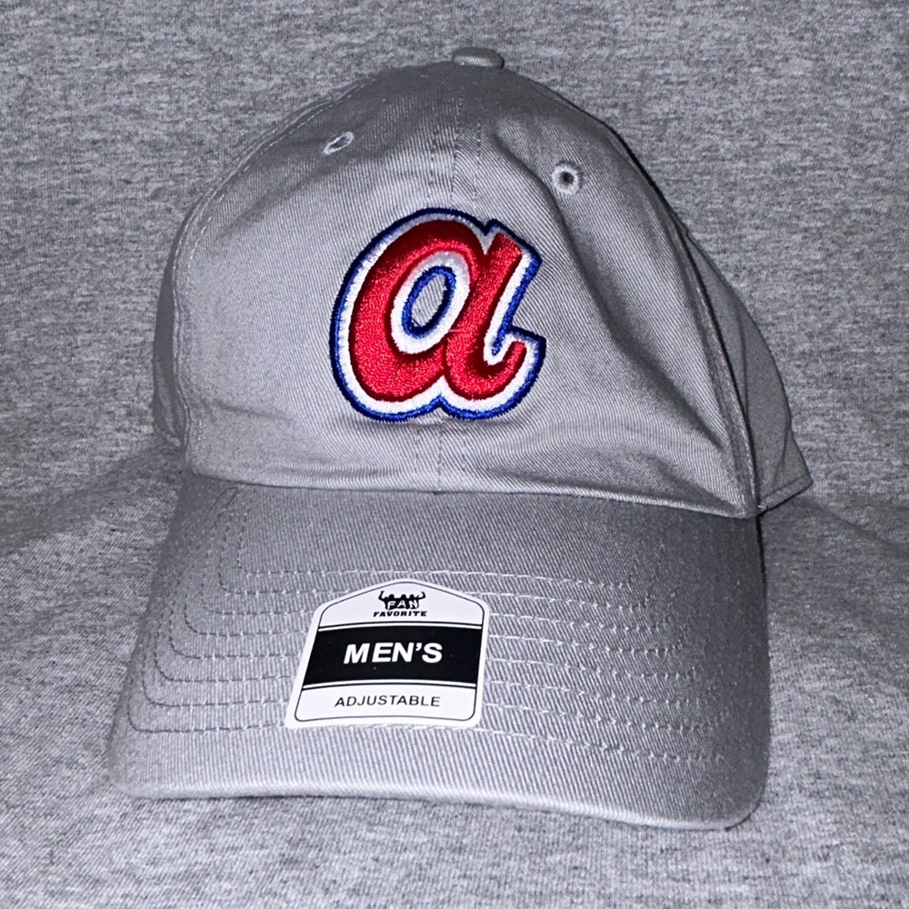 ⚾️🪓 Atlanta Braves Retro Gray MLB Baseball Relaxed Fit Adjustable Hat 🪓⚾️